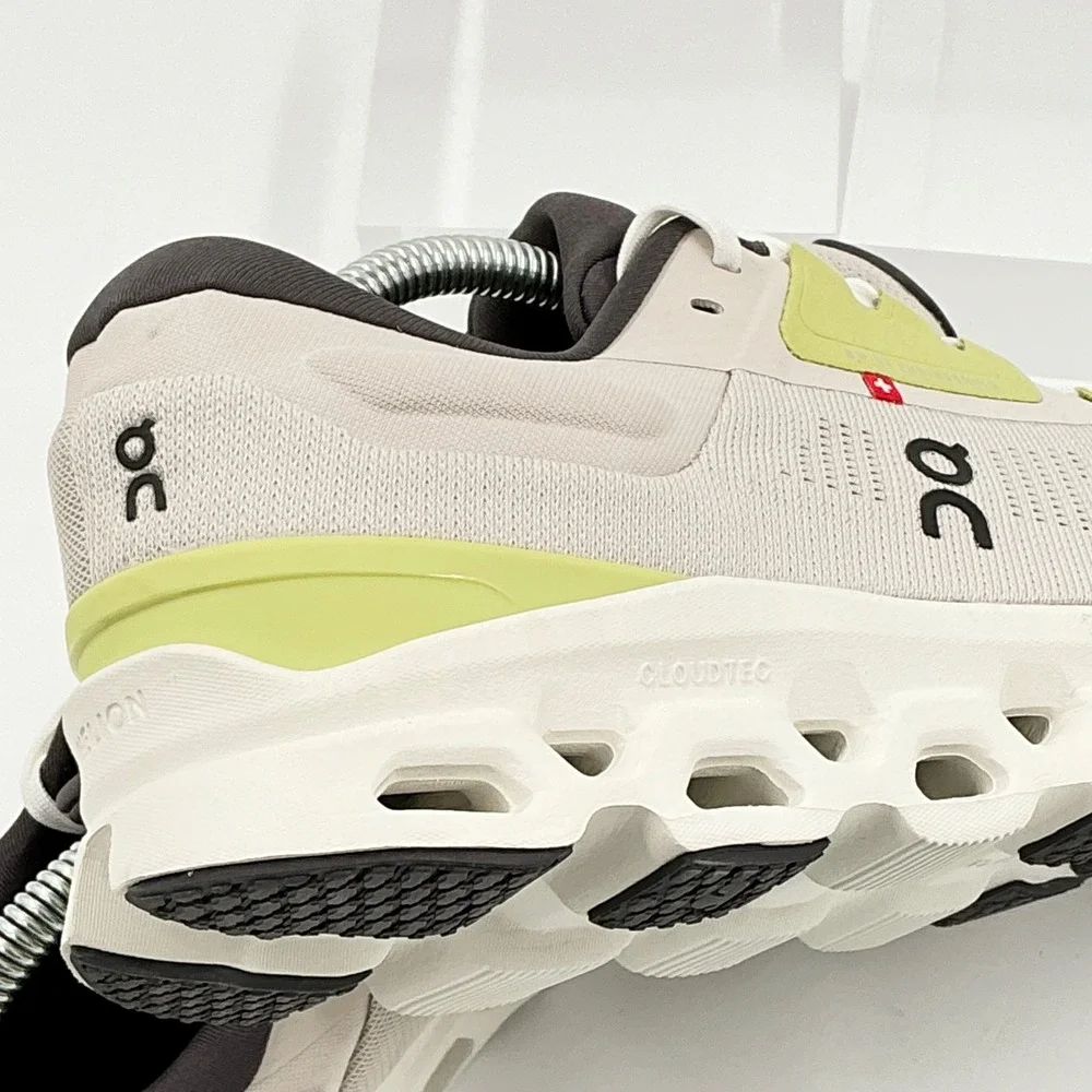 On Running Cloudstratus 3 Womens Size 10 White Lime Road Shoes NEW Sneakers $179